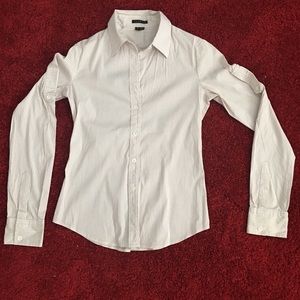 Theory cream colored flannel